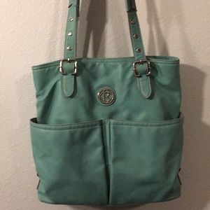 Relic sea green beautiful large purse/ tote